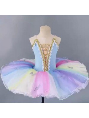 Vestito Tutù Saggio Danza Romantico Farfalla Bambola Fata Ballet Bambina DANC258